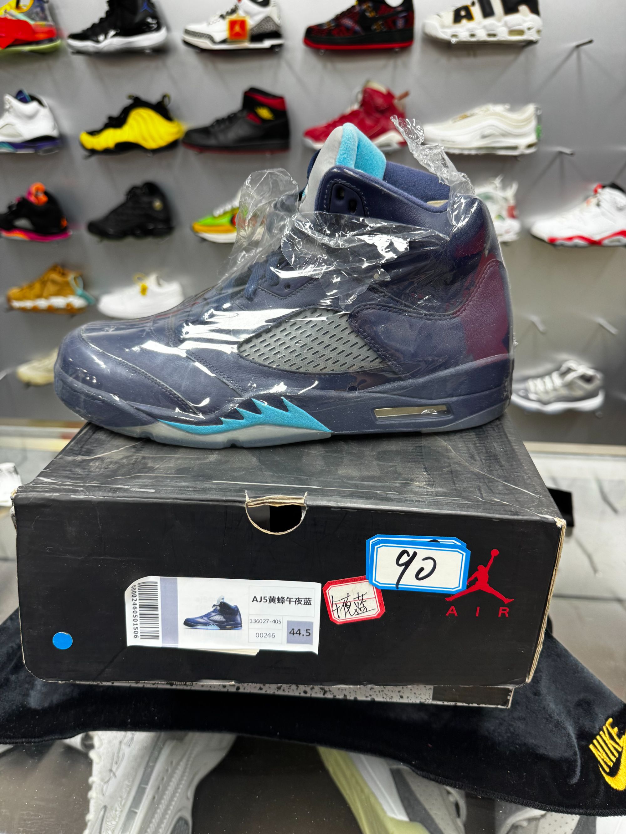 nike aj5黄蜂午夜蓝 全新原盒  44.5码  90