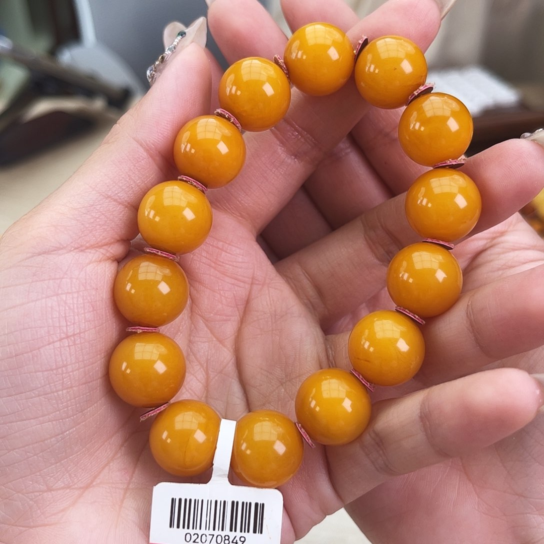 未镶嵌琥珀手链15m玉化老蜡