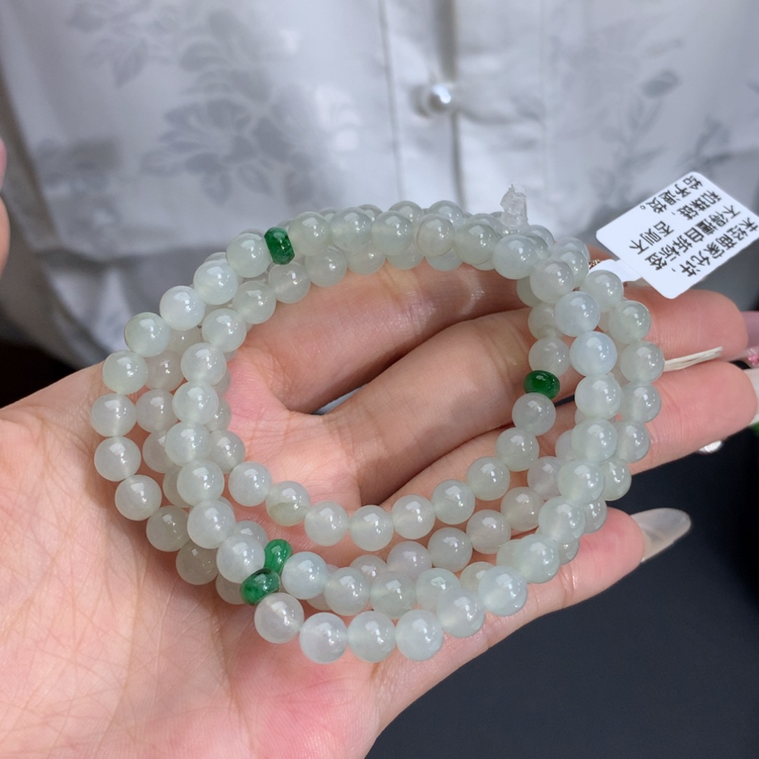 未镶嵌翡翠手链卡5.7冰胶晴项链