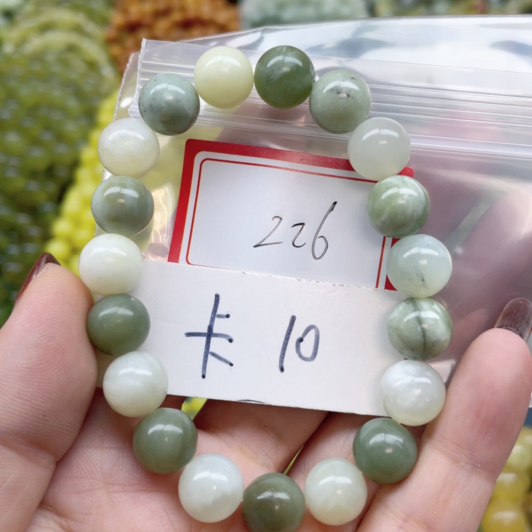 未镶嵌蛇纹石玉手串