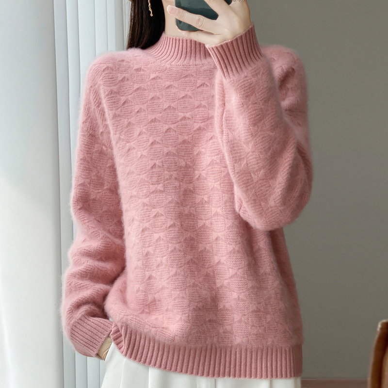 重磅加厚纯羊绒打底衫女内搭2025年新款半高领上衣