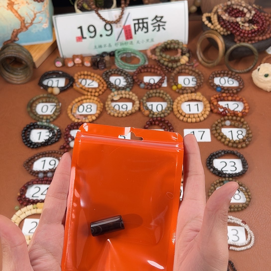 传***奇非洲檀香无事牌单珠配饰