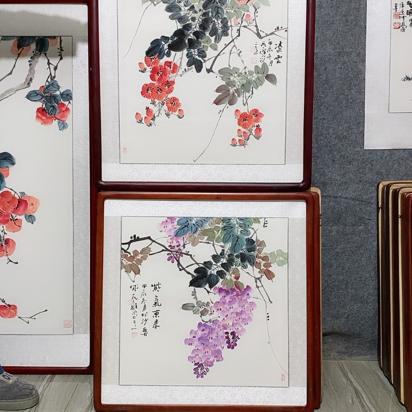 【闪购商品】国画书画作品带框65×65厘米