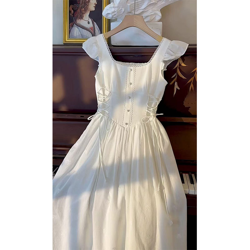 LAOXIAO『晨曦漫步』法式轻奢气质设计感优雅小众温柔风连衣裙186