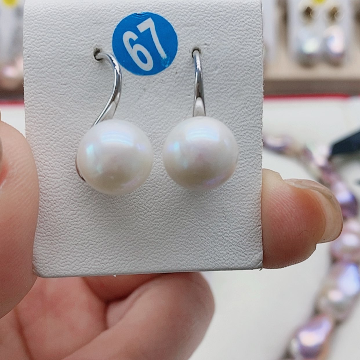 【闪购商品】淡水珍珠耳饰银S925镶嵌