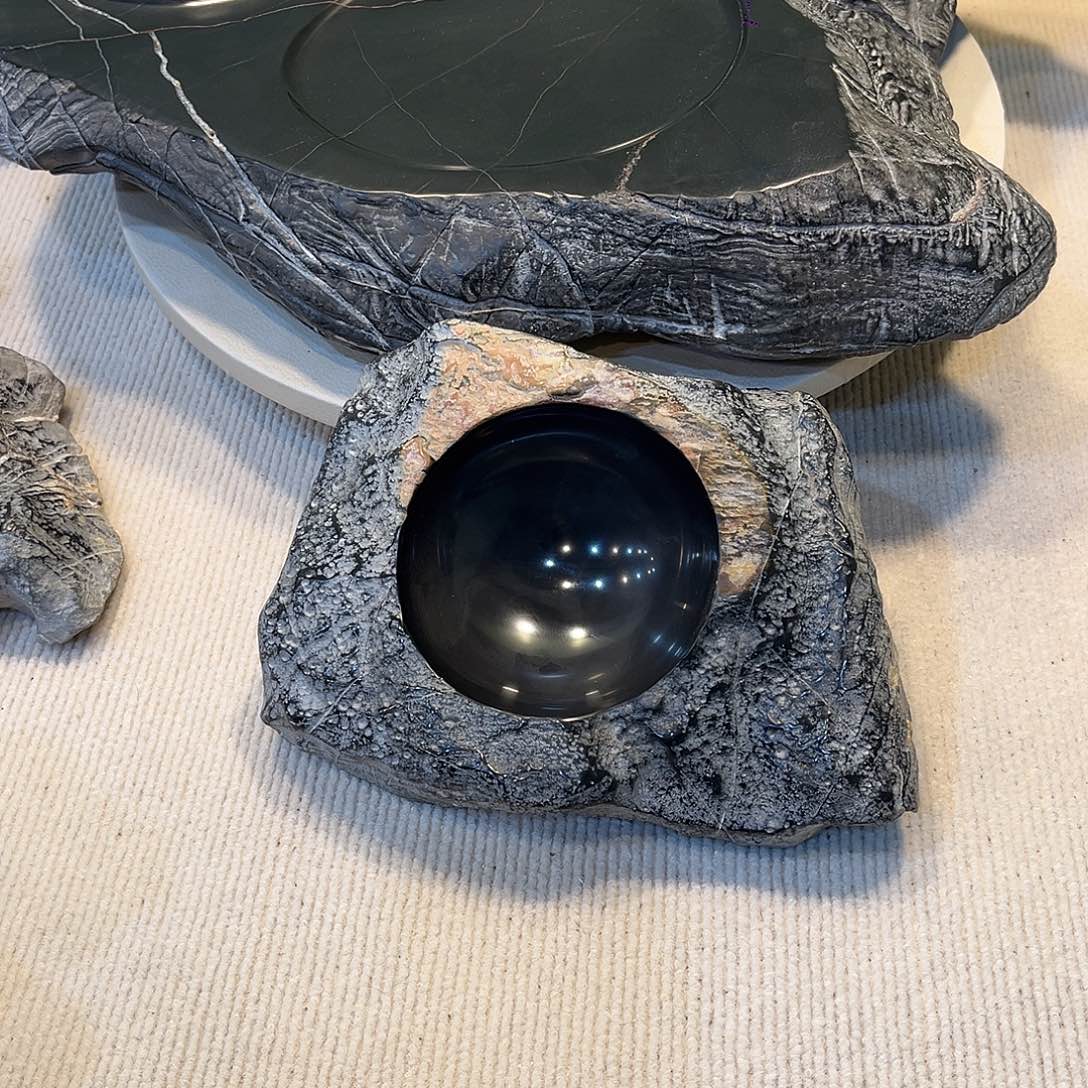 木***书灵璧石原hi哈摆件