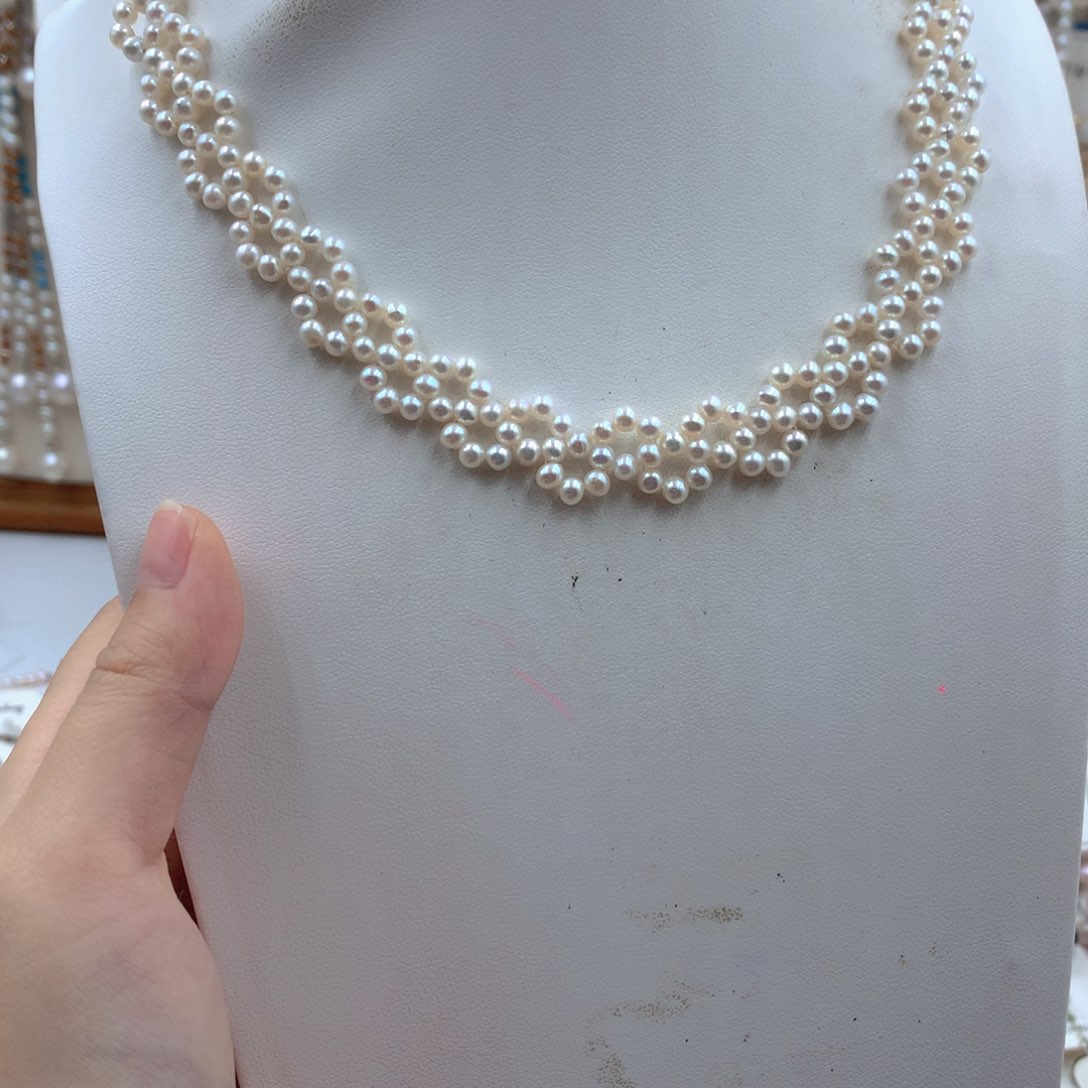 颈饰合金淡水珍珠蜜***茶