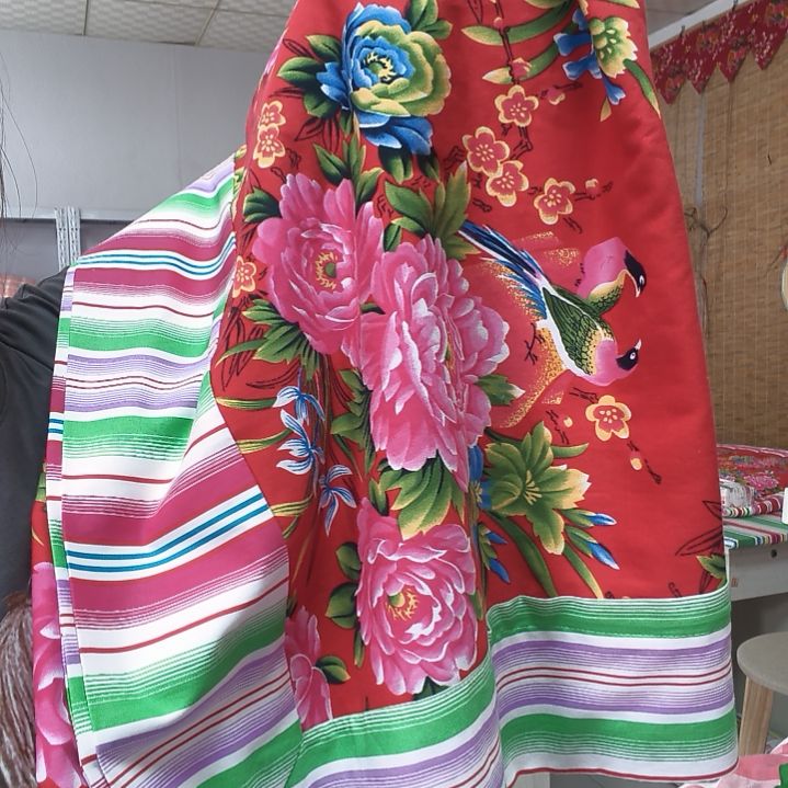 棉花枕套东北大花布枕套