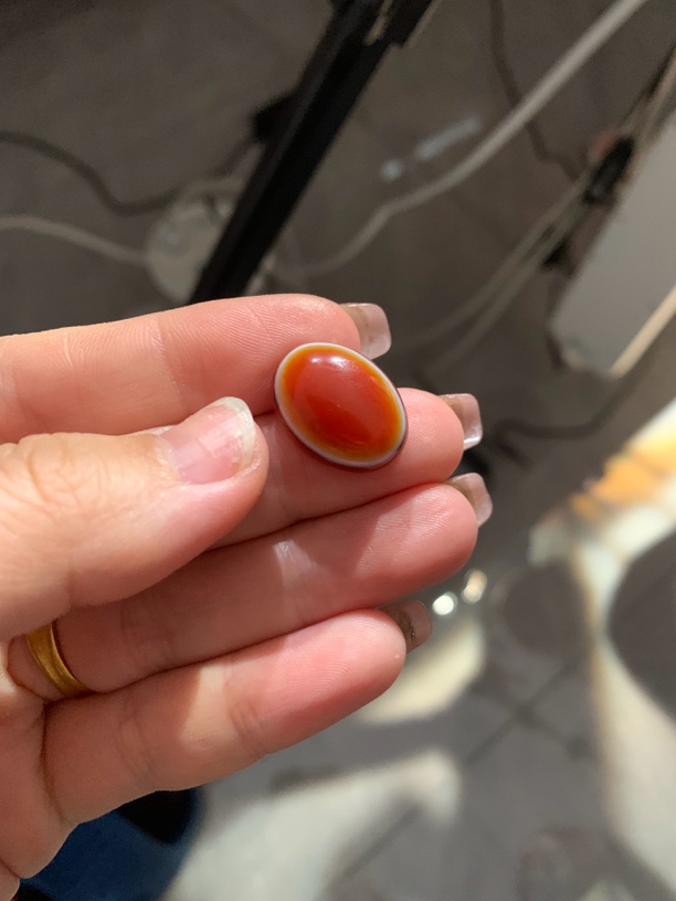 缠丝玛瑙带眼戒指面