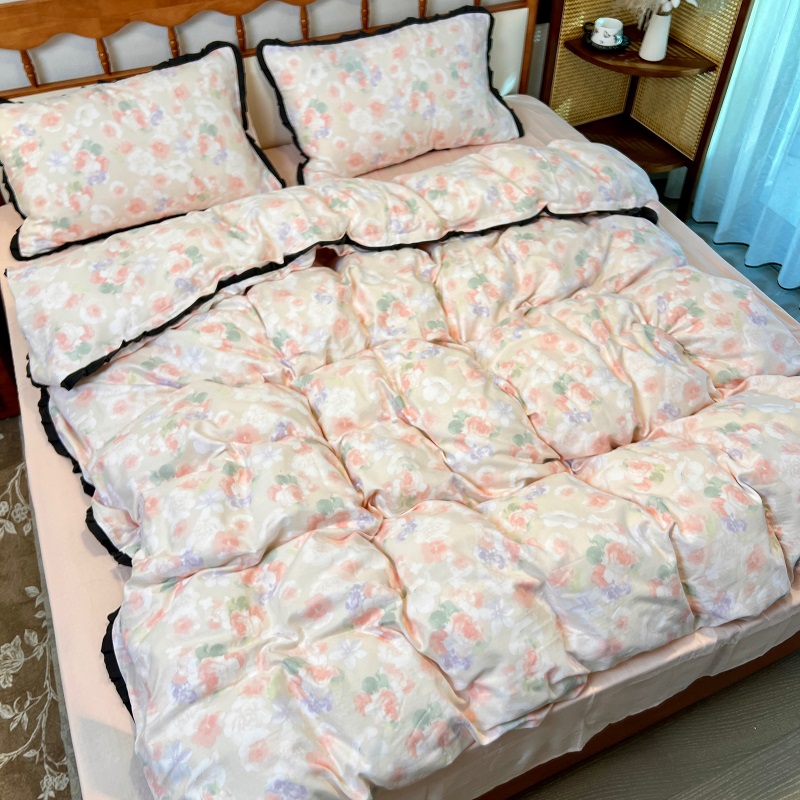 优雅公主风~~韩式全棉四件套【云水谣】亲肤柔软透气