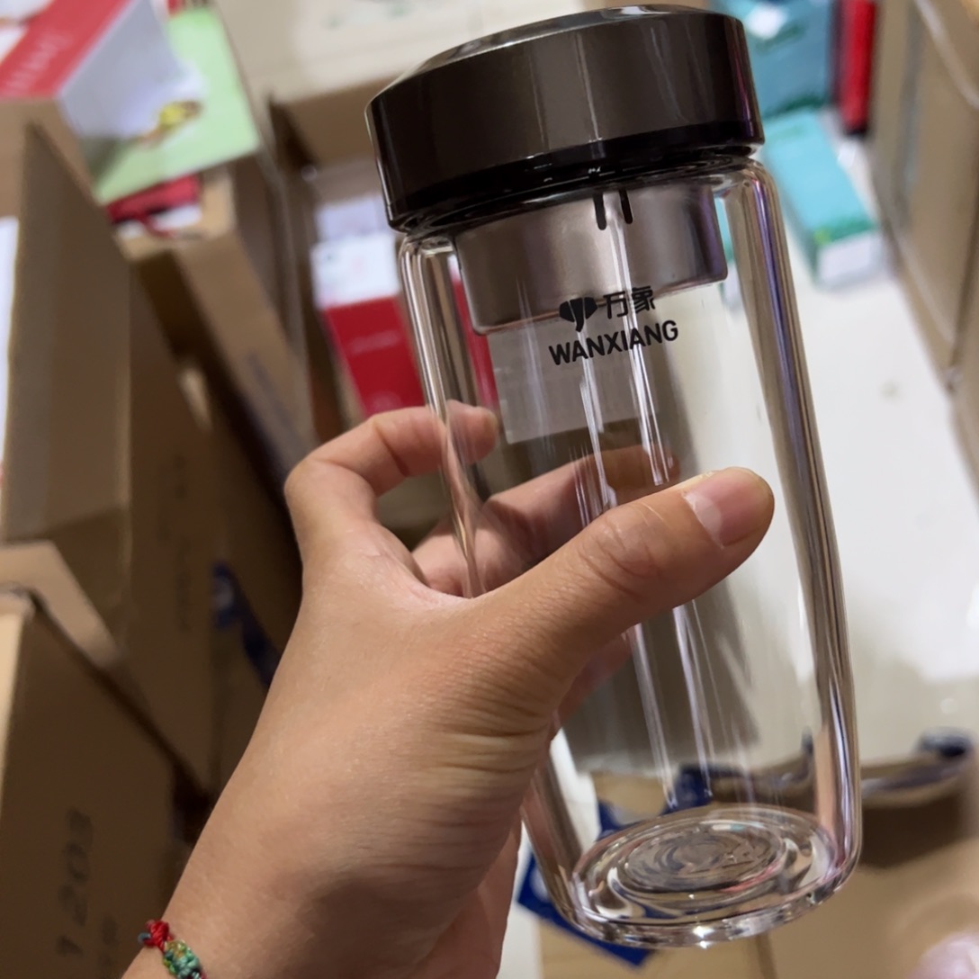 万象时空知了u406单层烫手玻璃杯490玻璃杯家杯套