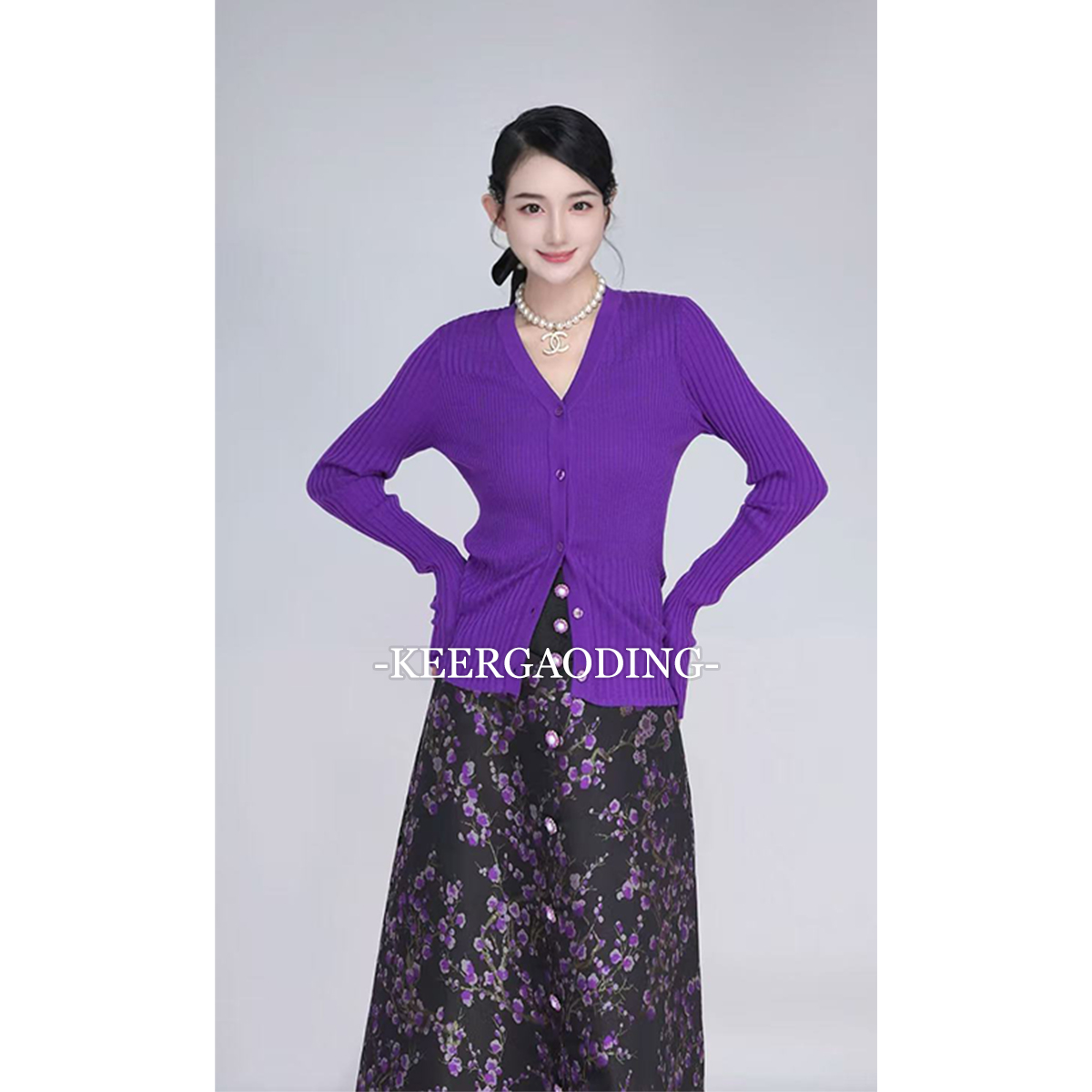 【可儿•高定】高端新中式设计师款加厚保暖羊毛开衫上衣FC-88868