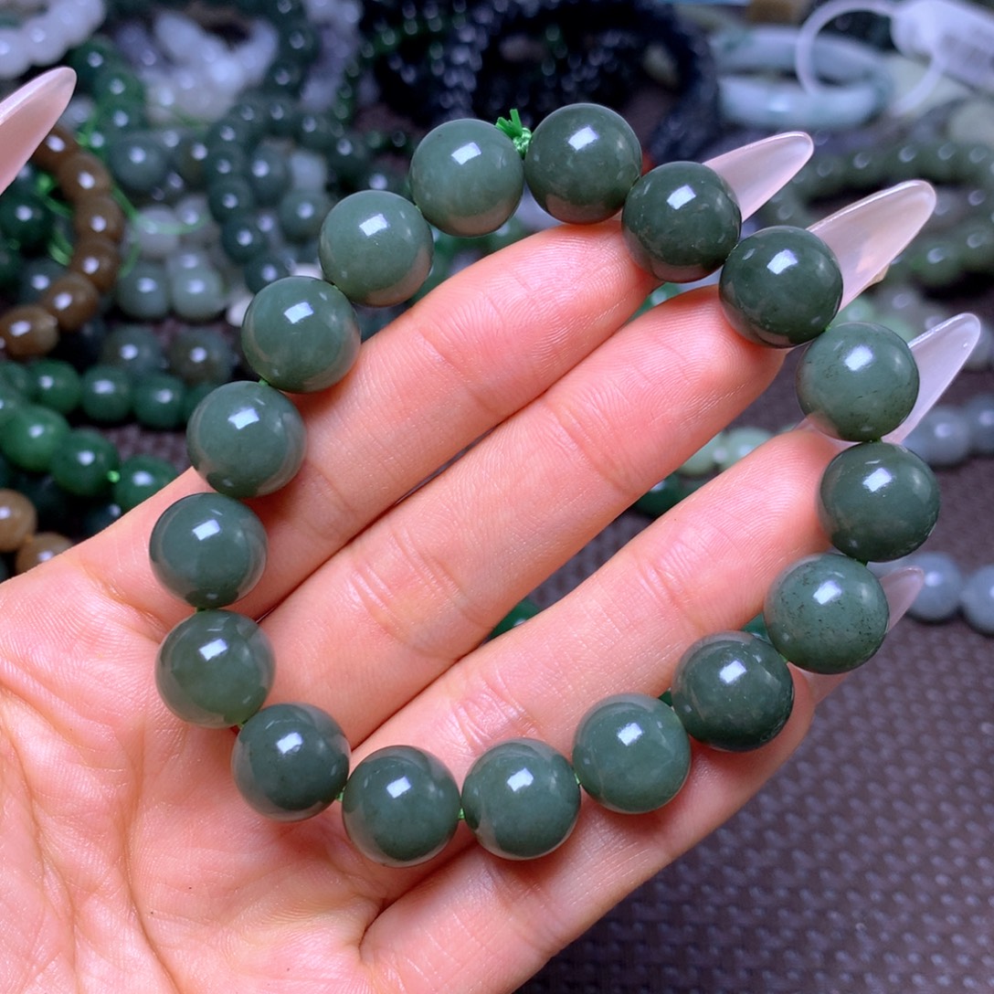 和田玉未镶嵌手串卡13