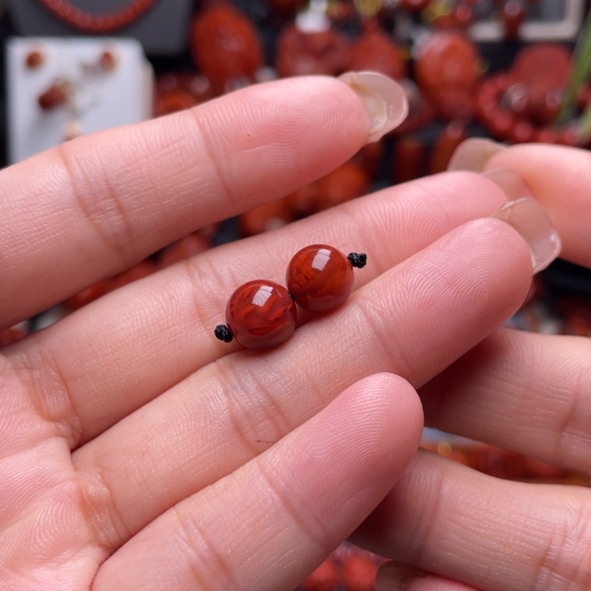 【闪购商品】南红玛瑙9➕对珠未镶嵌s****r