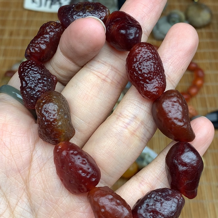 玛瑙/玉髓珠宝半成品未镶嵌観**色