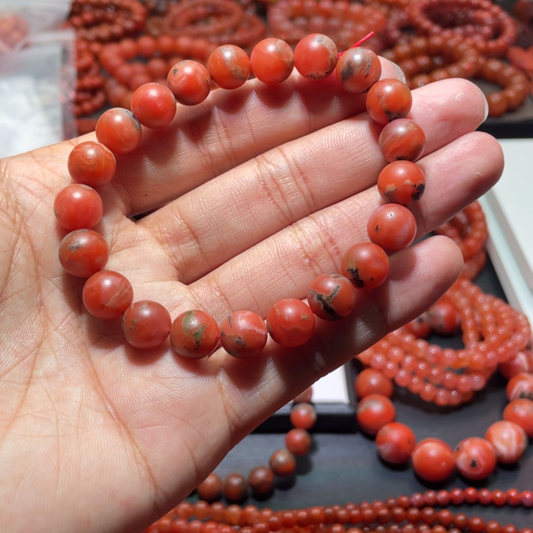 南红玛瑙手链未镶嵌