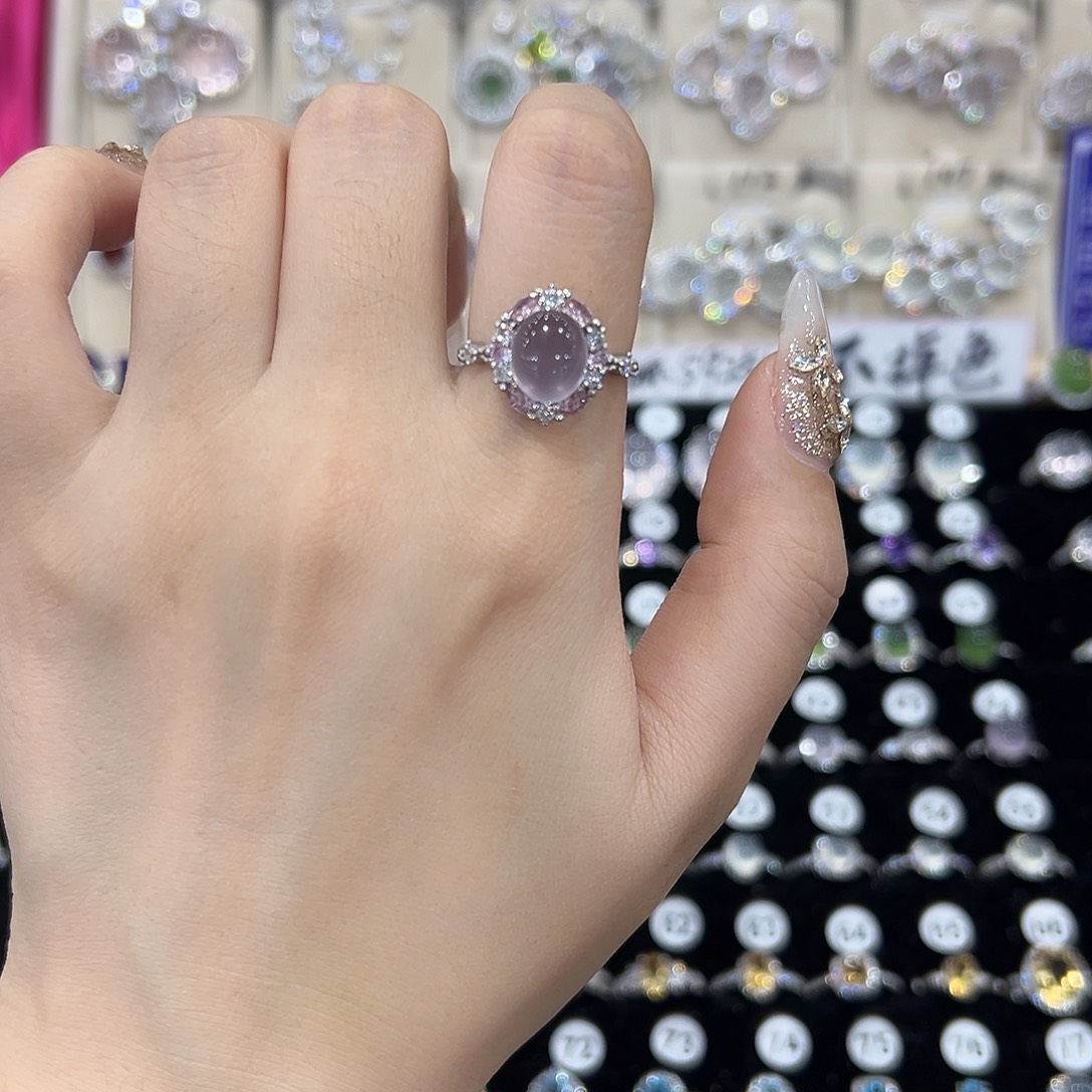 陈***.萤石银S925镶嵌戒指