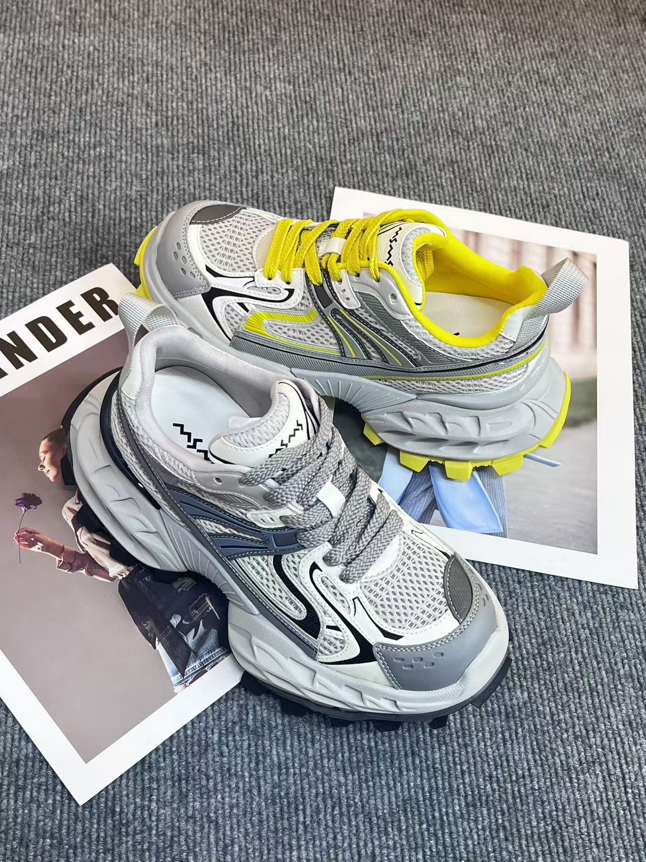 522-80玛莎玛索522-80春季新款时尚洋气老爹鞋圆头厚底纯皮配网