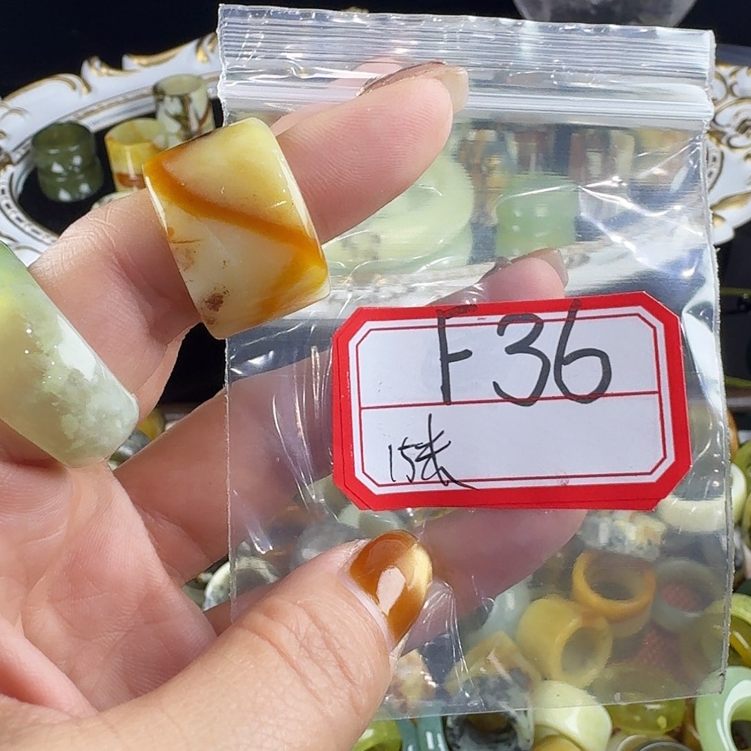 ~***娇蛇纹石玉合金戒指