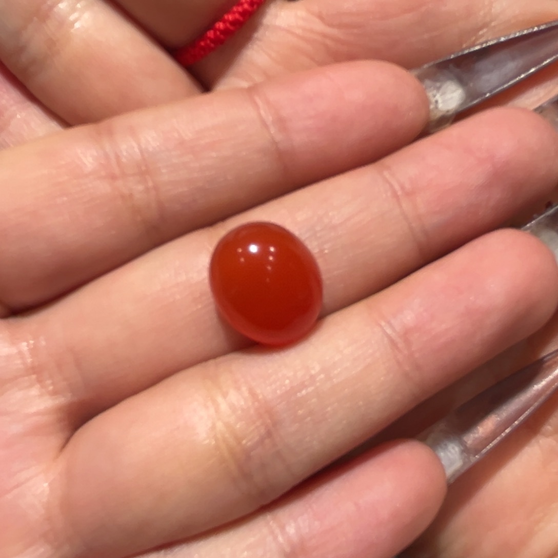 南红玛瑙蛋面未镶嵌金**桔