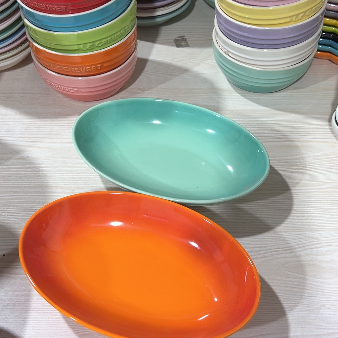 陶瓷 +++椭圆深pan 橙色 青羽色