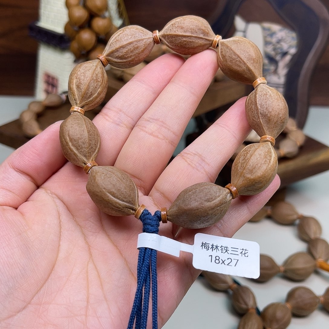 问***道手串橄榄核梅林铁核1827