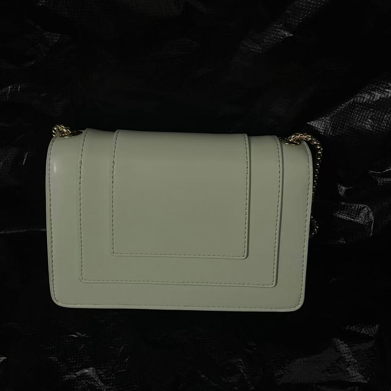 LQ-WITH-QUEEN真皮女包绿拼紫 0609