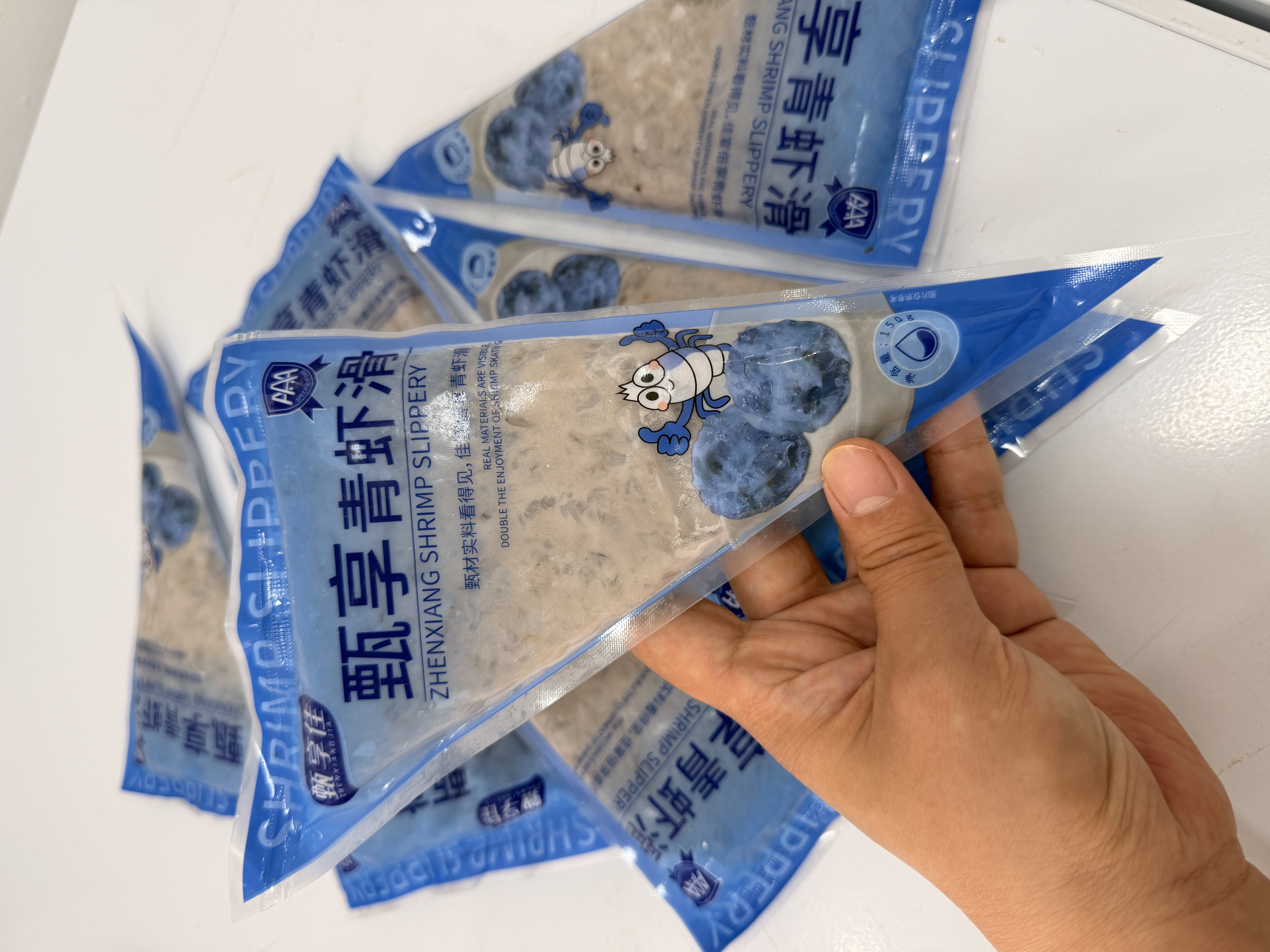 甄享佳虾滑纯正虾肉零添加剂火锅食材冷冻大颗粒