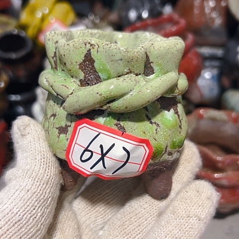 ****着粗陶花盆手工花盆制作