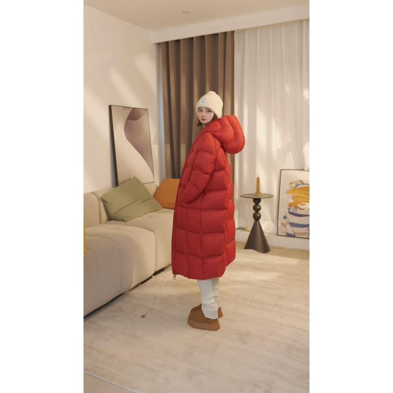 新款冬季加厚休闲宽松保暖显瘦收腰过膝百搭连帽立领长款712