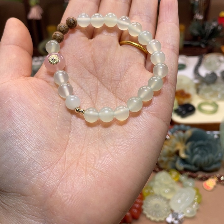 蛇纹石玉手链未镶嵌