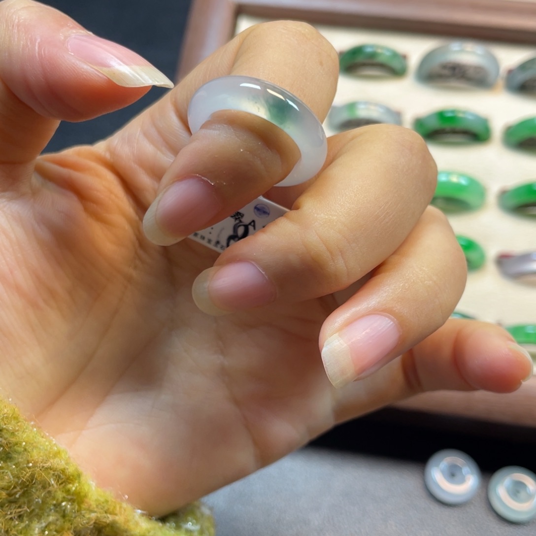 翡翠未镶嵌戒圈纯 12