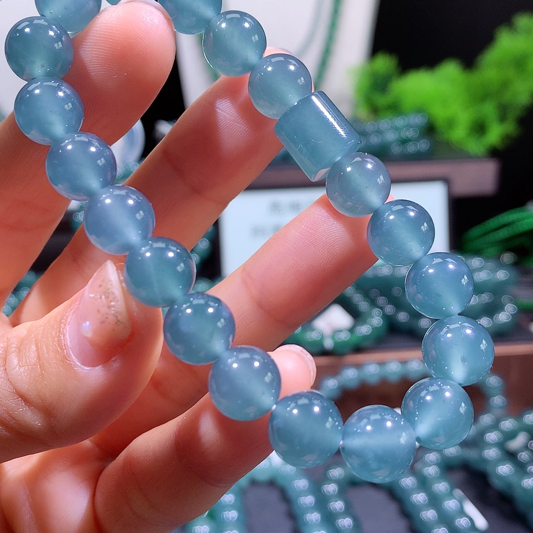 翡翠未镶嵌手链天然a货翡翠手串10mm