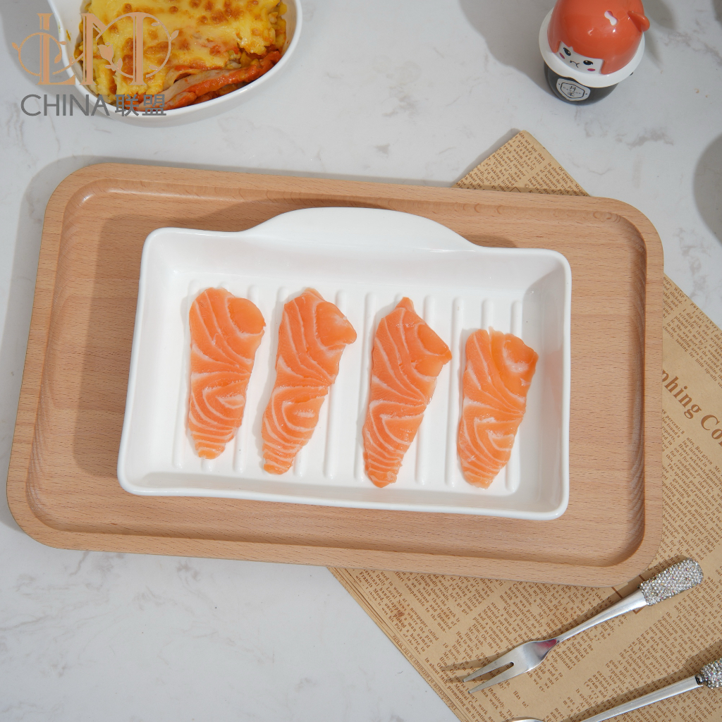 9寸单耳烤盘白瓷单柄西餐盘子菜盘烤箱餐具芝士焗饭盘烤盘家用