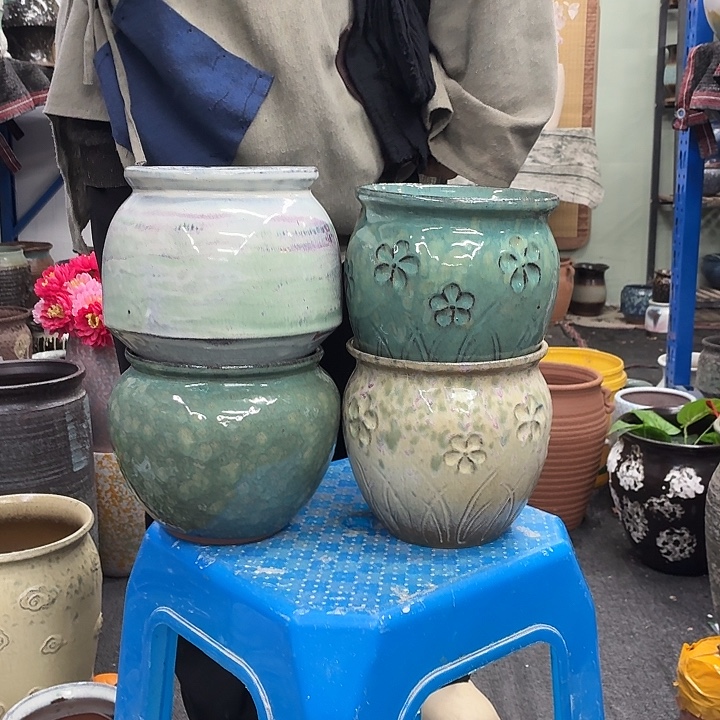 15×15 -粗陶花盆有孔-买买买