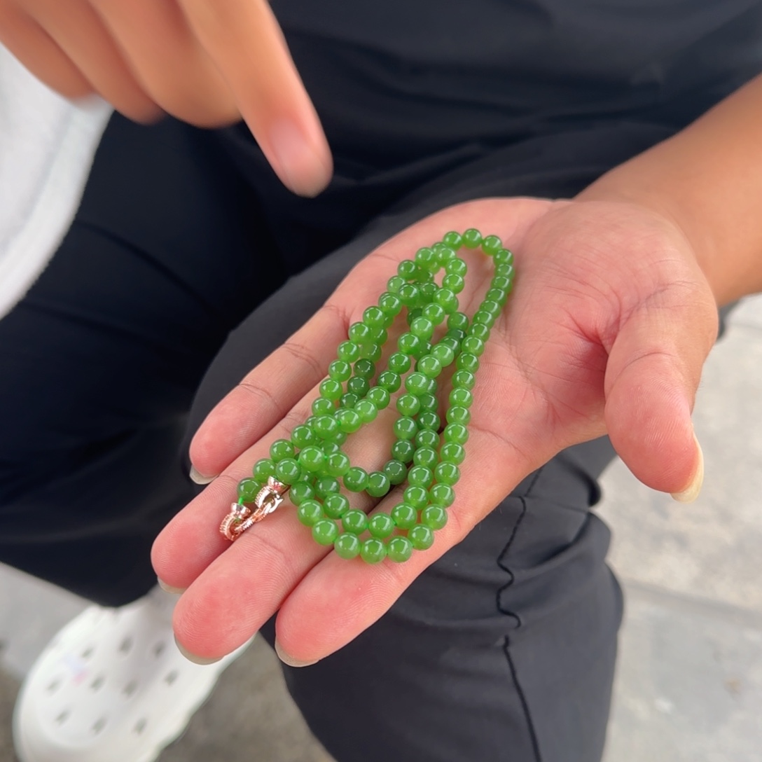 颈饰未镶嵌和田玉俄碧纯净版卡6