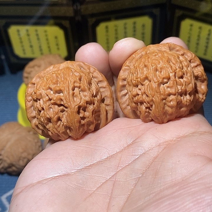 文玩核桃把件A*V41球白