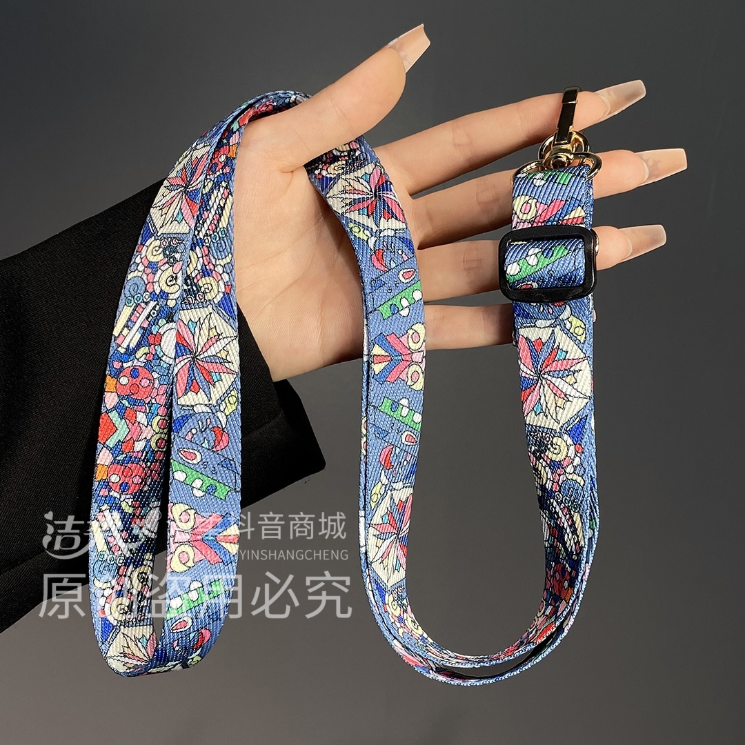 手机挂绳斜挎可调节女收纳包户外便携加宽不勒脖耐用防丢手机链女