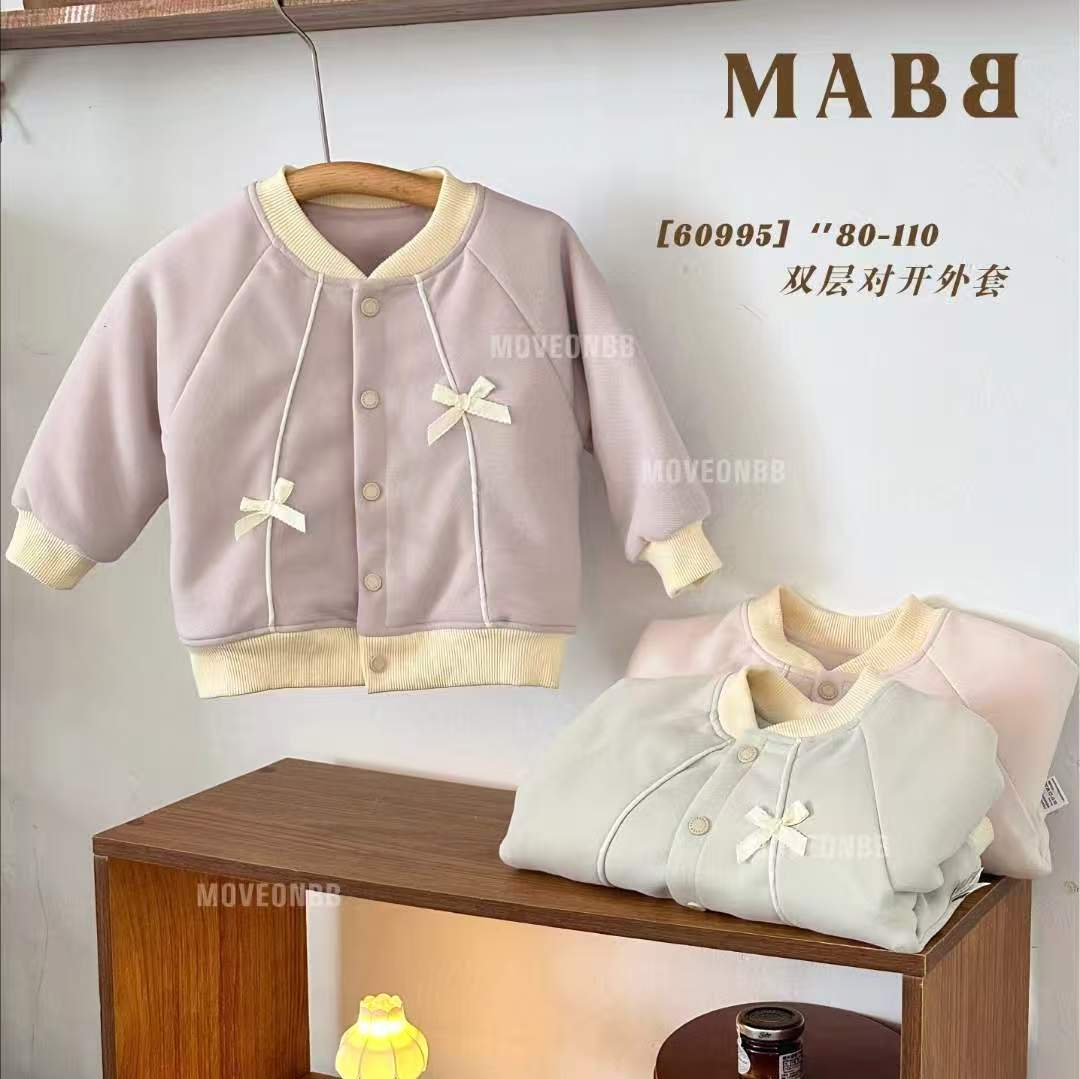 沐岸北北-【蝴蝶结60995】羊毛蚕丝加厚外套