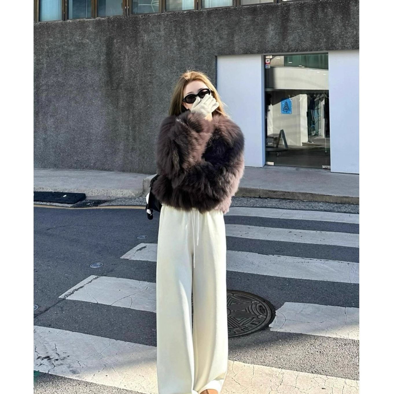 CMX“特舒绒超细条”超柔亲肤高克重加绒加厚高腰显瘦修身云感裤