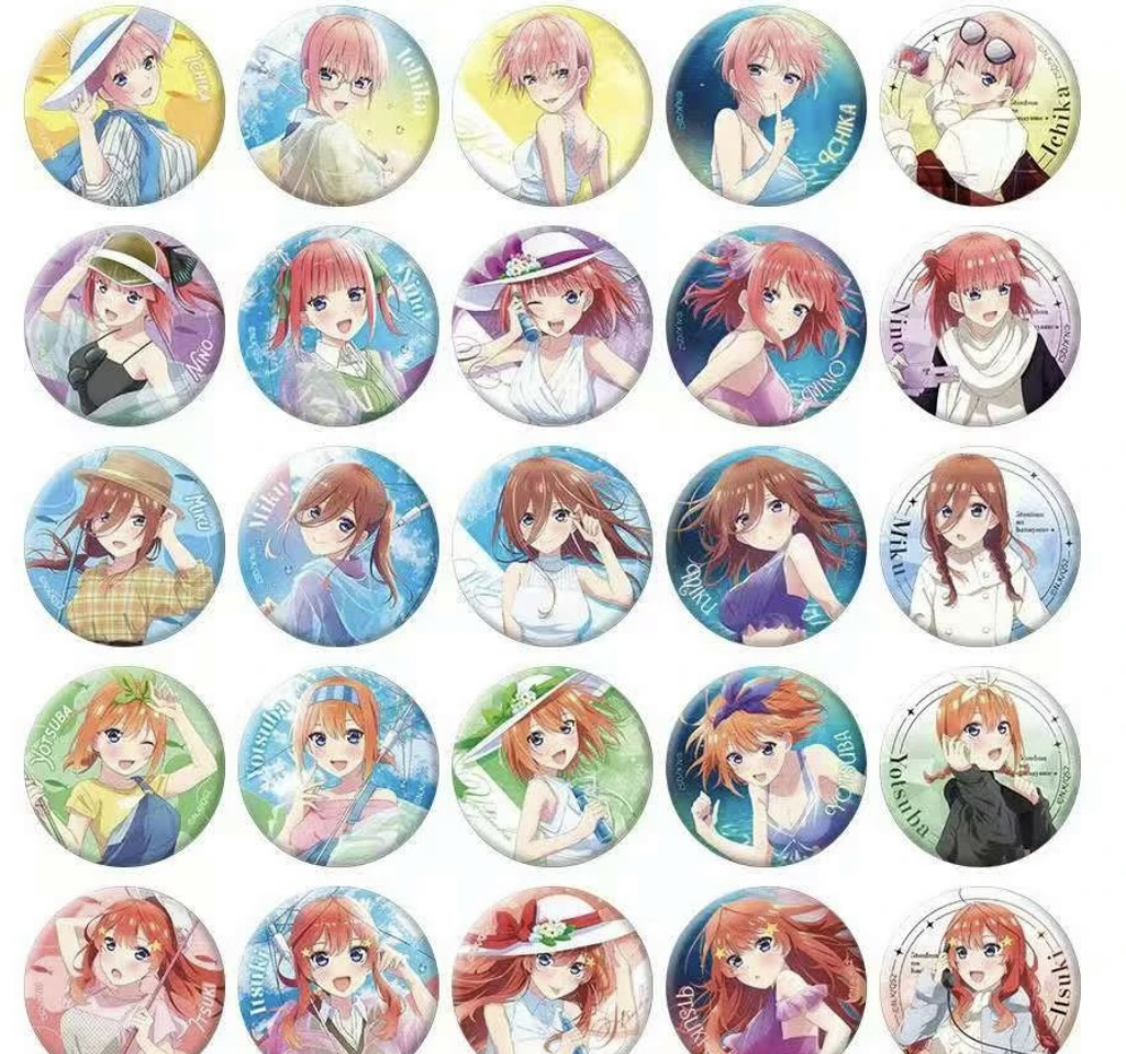 五等分的花嫁～FIVE Memories 2025系列个人池吧唧徽章【代拆不退】