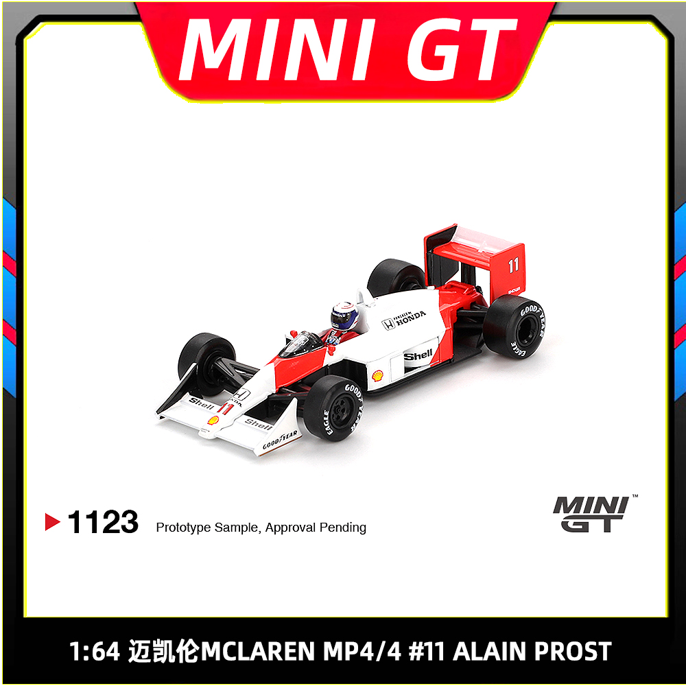 预售 MINIGT 1:64 迈凯伦McLaren MP4/4 #11合金收藏车模型#1123