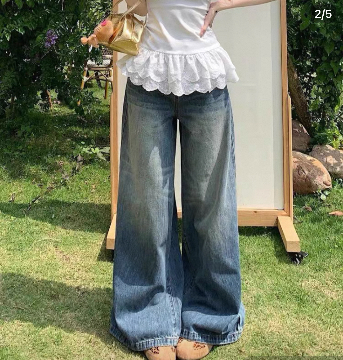 复古水洗牛仔裤（非主图款链接，按主播给的编码来拍不退不换，默认