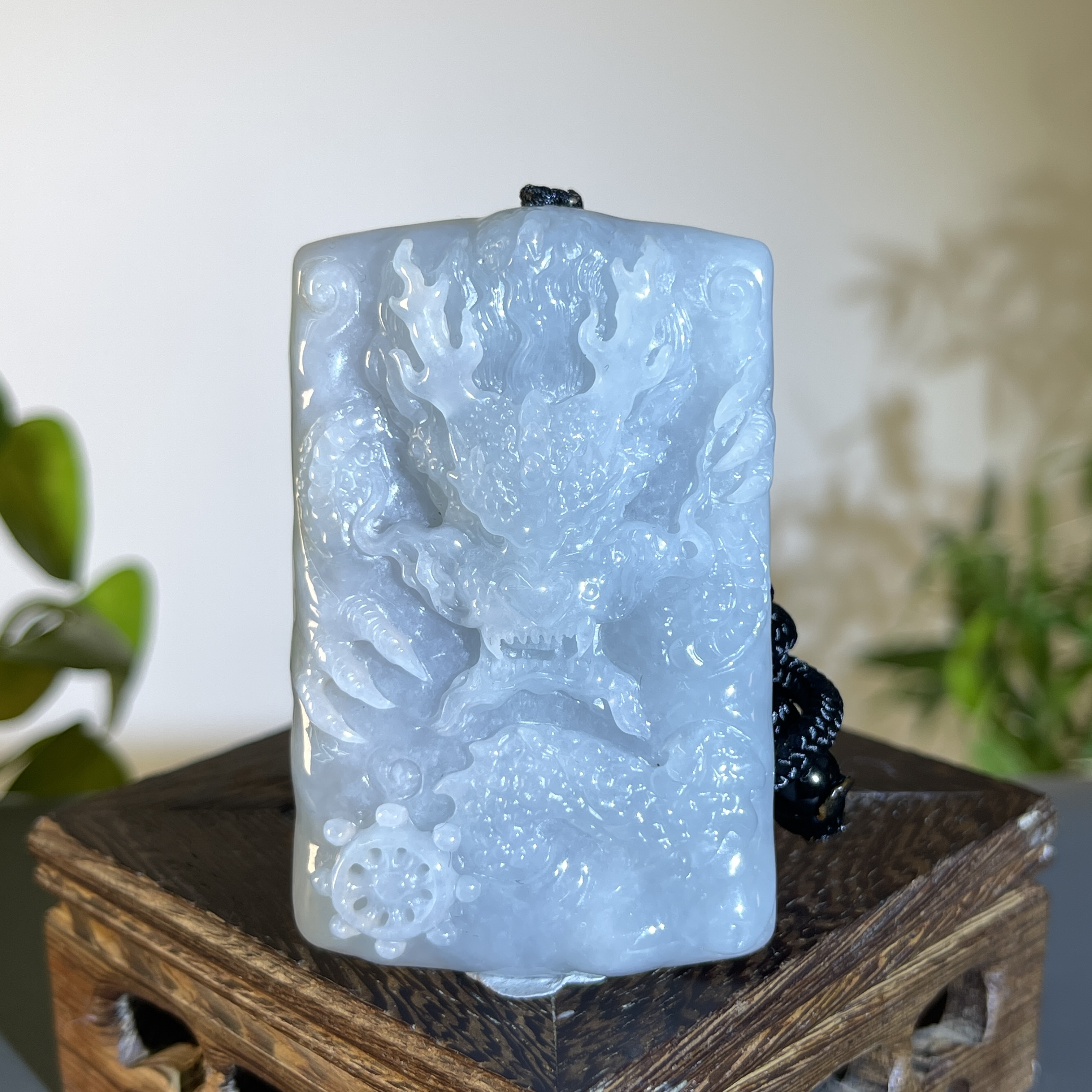 JXB07-78  天然缅甸A货翡翠 龙牌