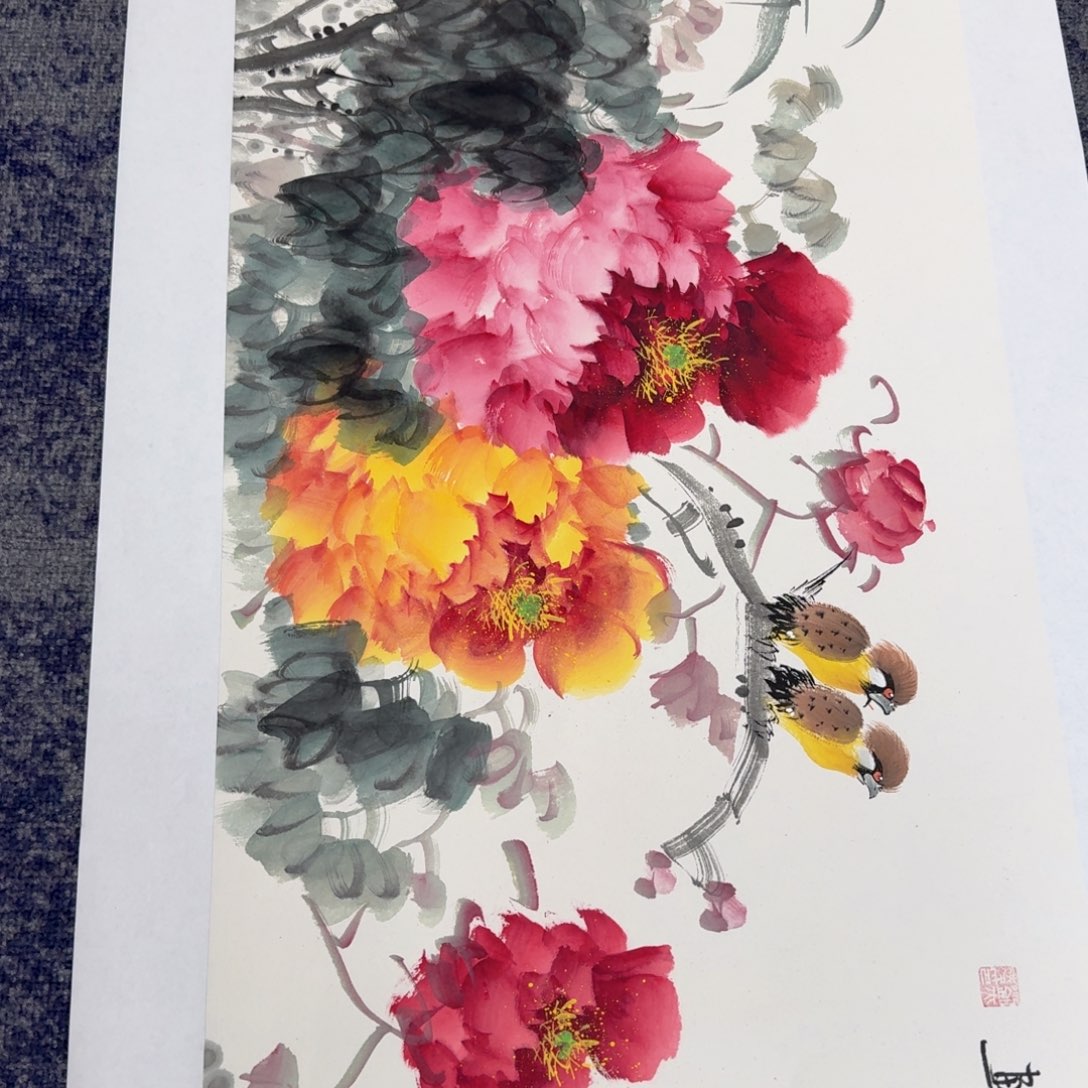 国画国画作品山水花鸟纯手绘