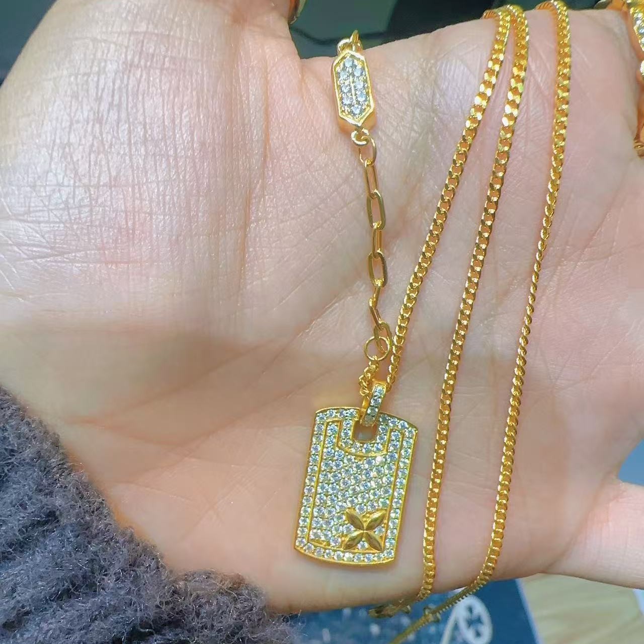 足金999黄金5G工艺时尚项链