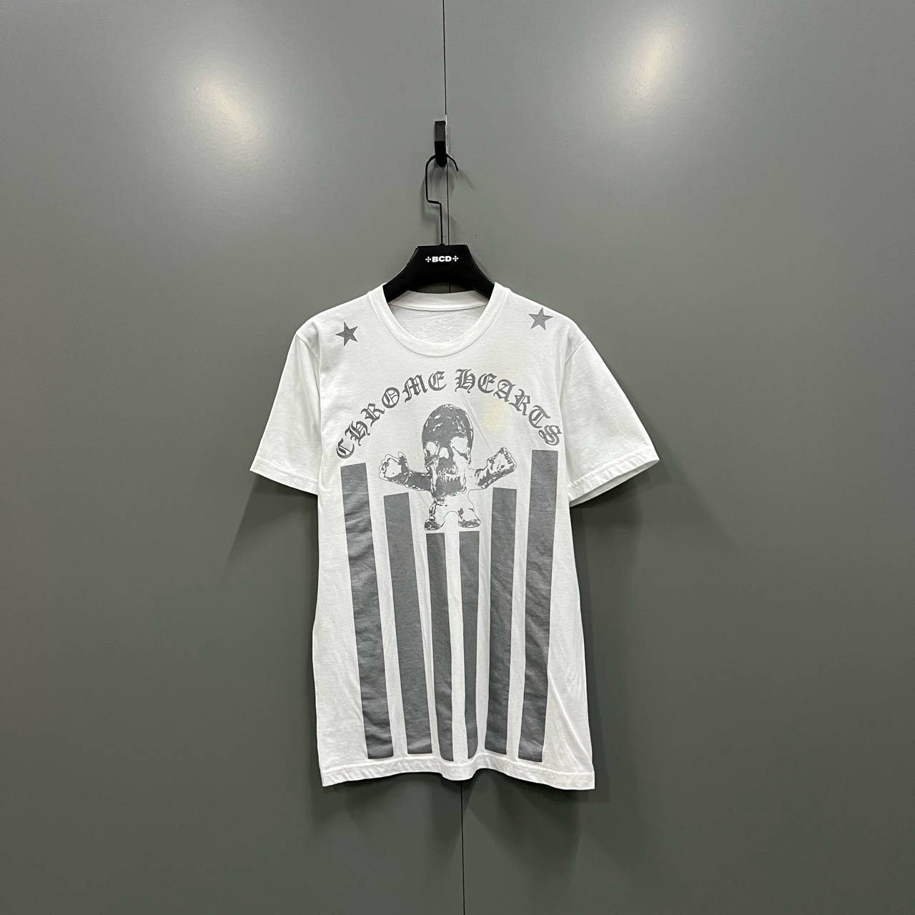 全新未使用 Chrome Hearts/克罗心 （ll) 烫银印花短袖S码ki303714