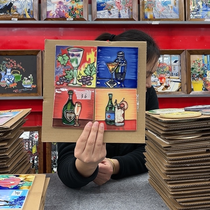 陶瓷板画10/10一组微瑕