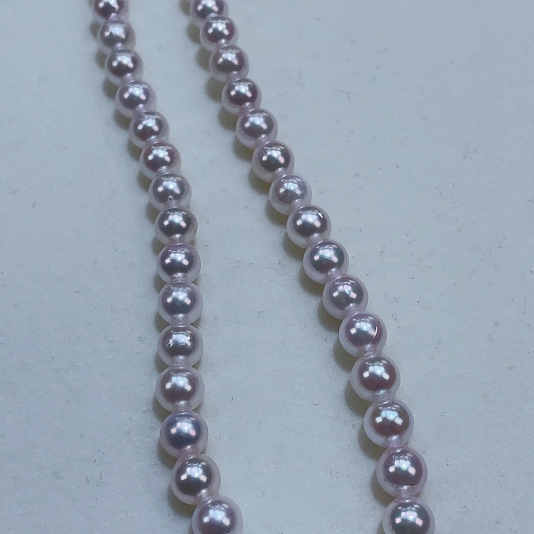 淡水珍珠颈饰银S925镶嵌6-7m海水ak放漏