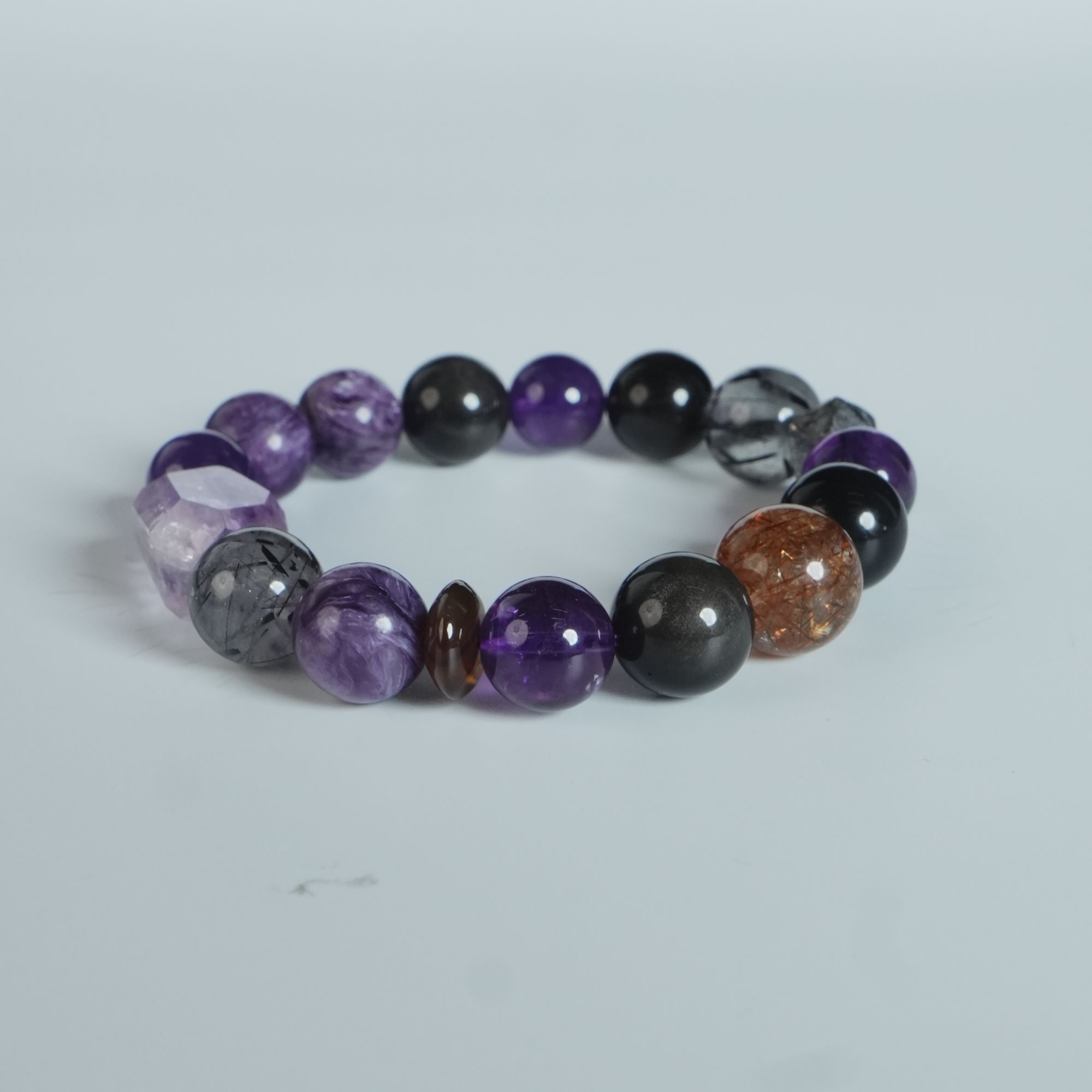 黑金超紫龙晶手串 DY-M4707 40.27g